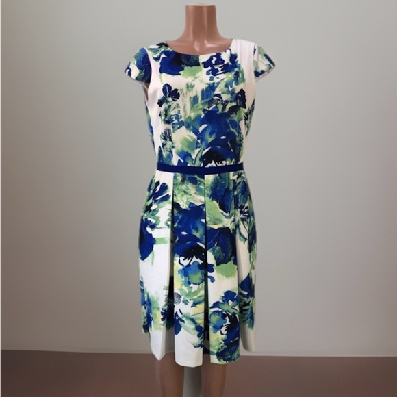 Alex Marie Dresses & Skirts - Alex Marie Floral Blue Flare